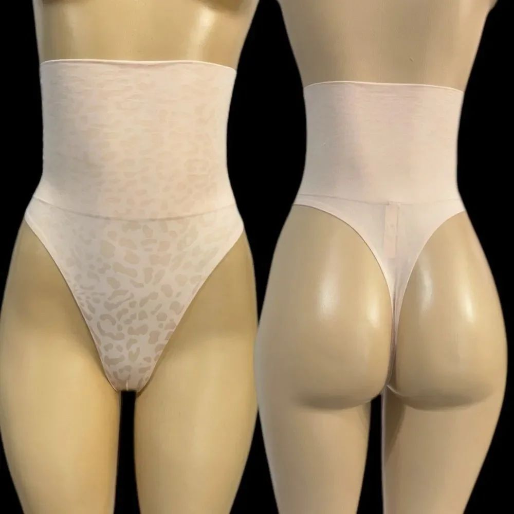 Victoria’s Secret CURVES Seamless High-waist Tummy Control Thong Panty Beige S